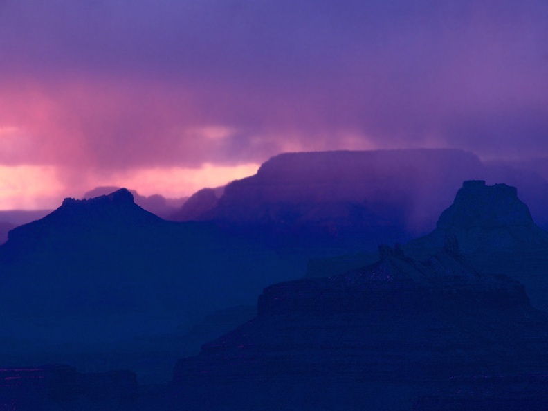 Snow Showers at Sunset, Grand Canyon National Park, Arizona